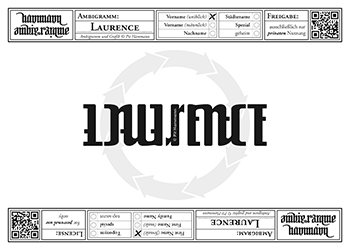 Laurence Ambigramm