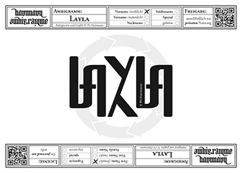 Layla Ambigramm