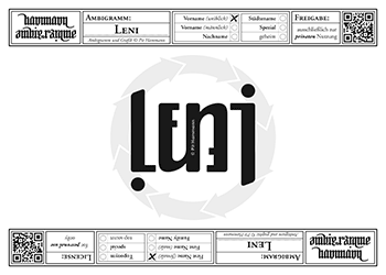 Leni Ambigramm