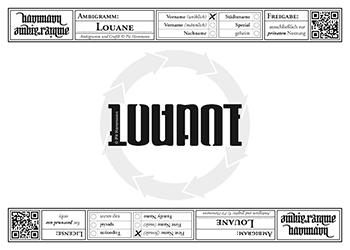 Louane Ambigramm