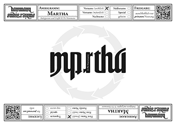 Martha Ambigramm