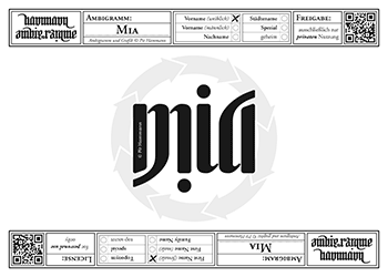 Mia Ambigramm