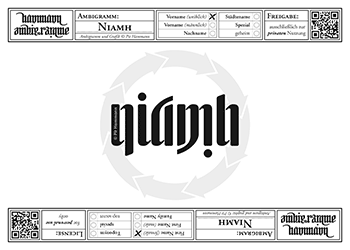 Niamh Ambigramm