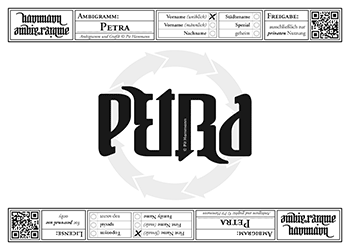 Petra Ambigramm