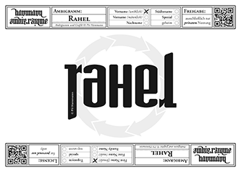 Rahel Ambigramm