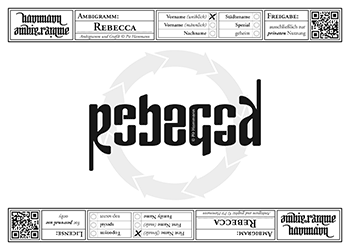 Rebecca Ambigramm