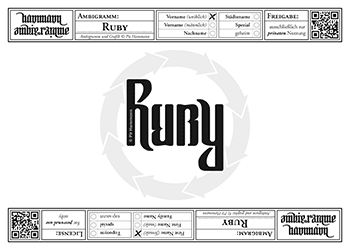 Ruby Ambigramm