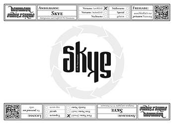 Skye Ambigramm