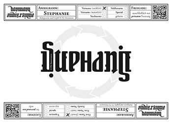 Stephanie Ambigramm