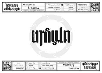 Ursula Ambigramm