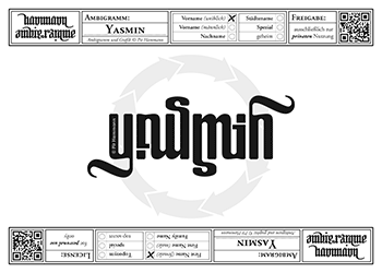 Yasmin Ambigramm