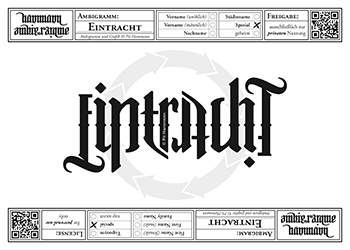 Ambigramm Eintracht