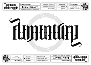 Ambigramm Elementary