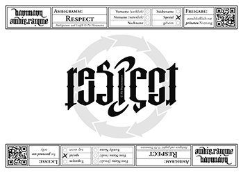 Ambigramm Respect