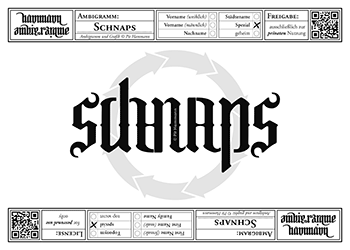 Ambigramm Schnaps