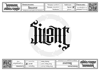 Ambigramm Silent