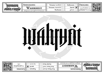 Ambigramm Wahrheit