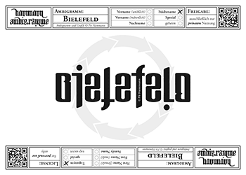 Ambigramm Bielefeld