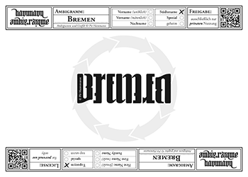 Ambigramm Bremen