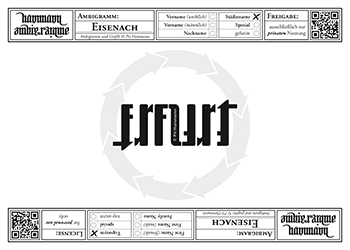 Ambigramm Erfurt