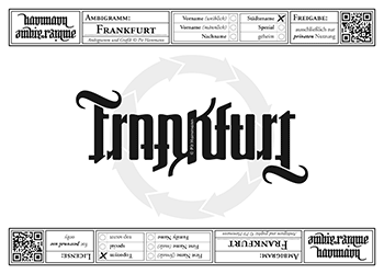 Ambigramm Frankfurt