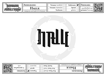 Ambigramm Halle