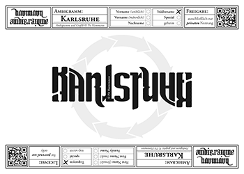 Ambigramm Karlsruhe