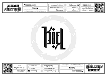 Ambigramm Kiel