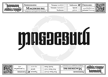 Ambigramm Magdeburg