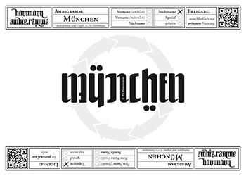 Ambigramm Muenchen