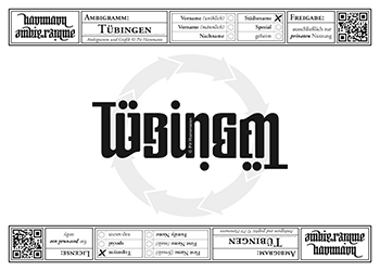 Ambigramm Tuebingen