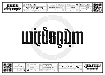 Ambigramm Wiesbaden